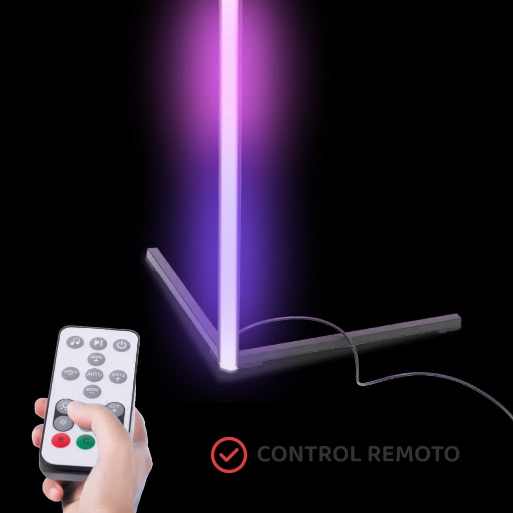 Lámpara inteligente de piso RGB, base de aluminio