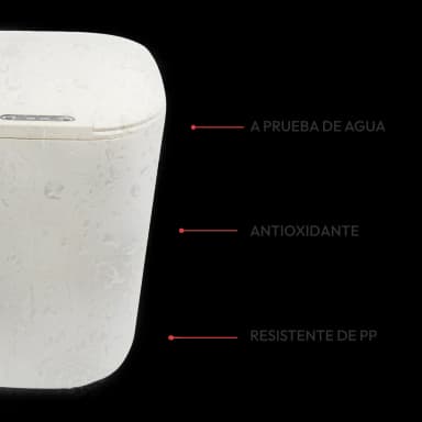 Cubo de basura con sensor inteligente 16L blanco -  Recargable