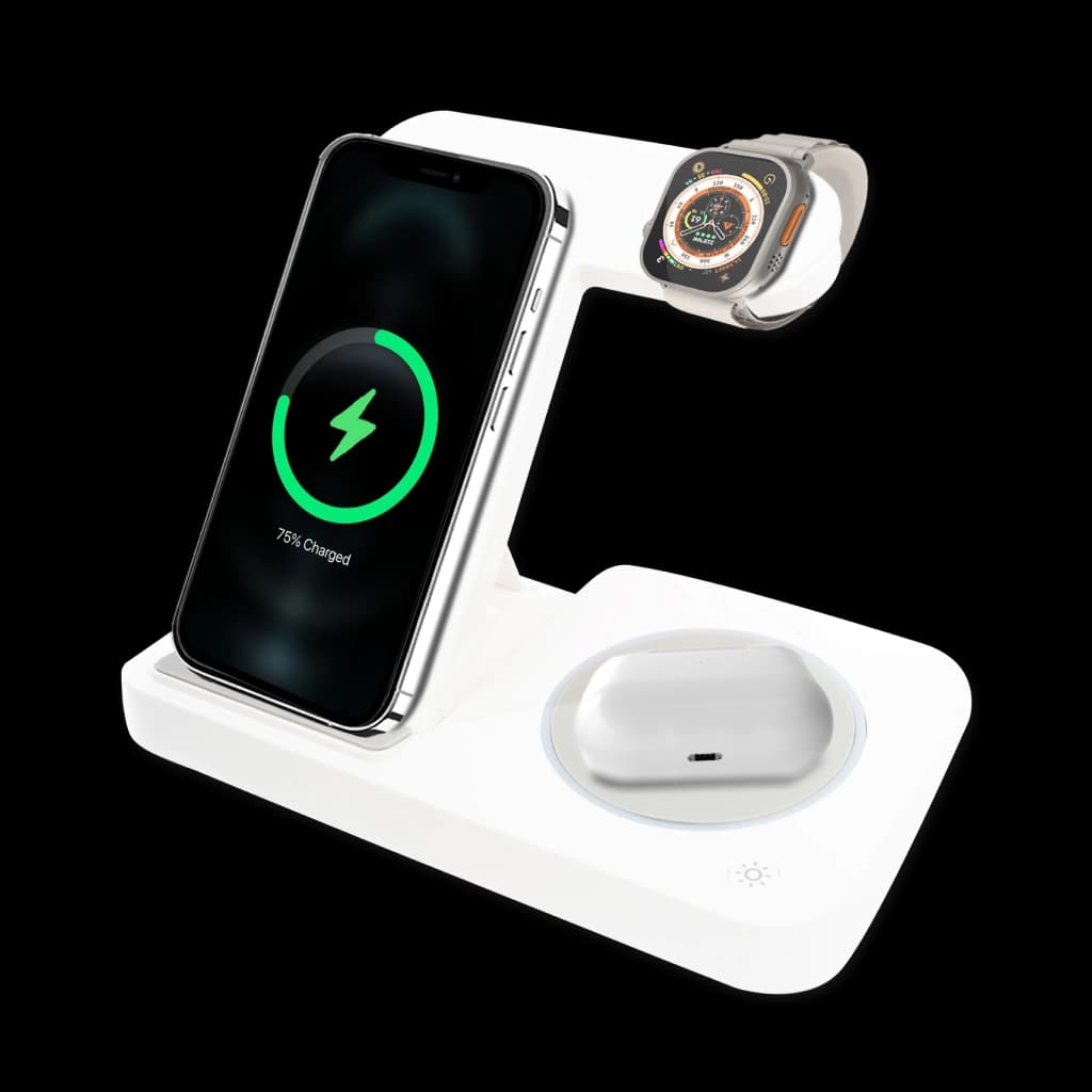 Soporte y cargador inalámbrico para celular - Rectangular 