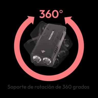 Luz LED para bicicleta recargable vía USB 10000mah - Rango - 500m