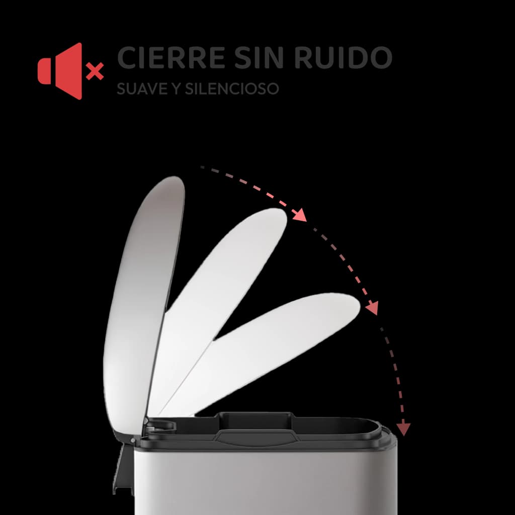 Cubo de basura de acero inoxidable 