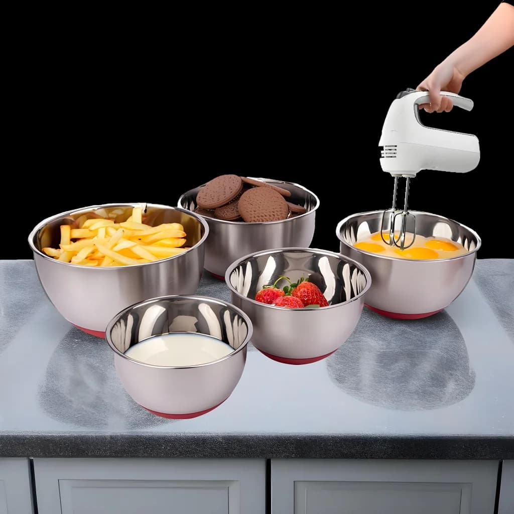 Tazones mezcladores de acero inoxidable