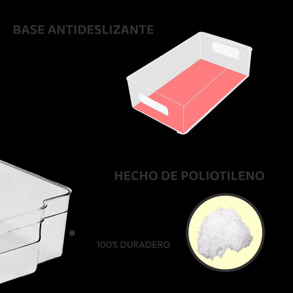 Contenedores de plástico para refrigeradora - 6 unidades