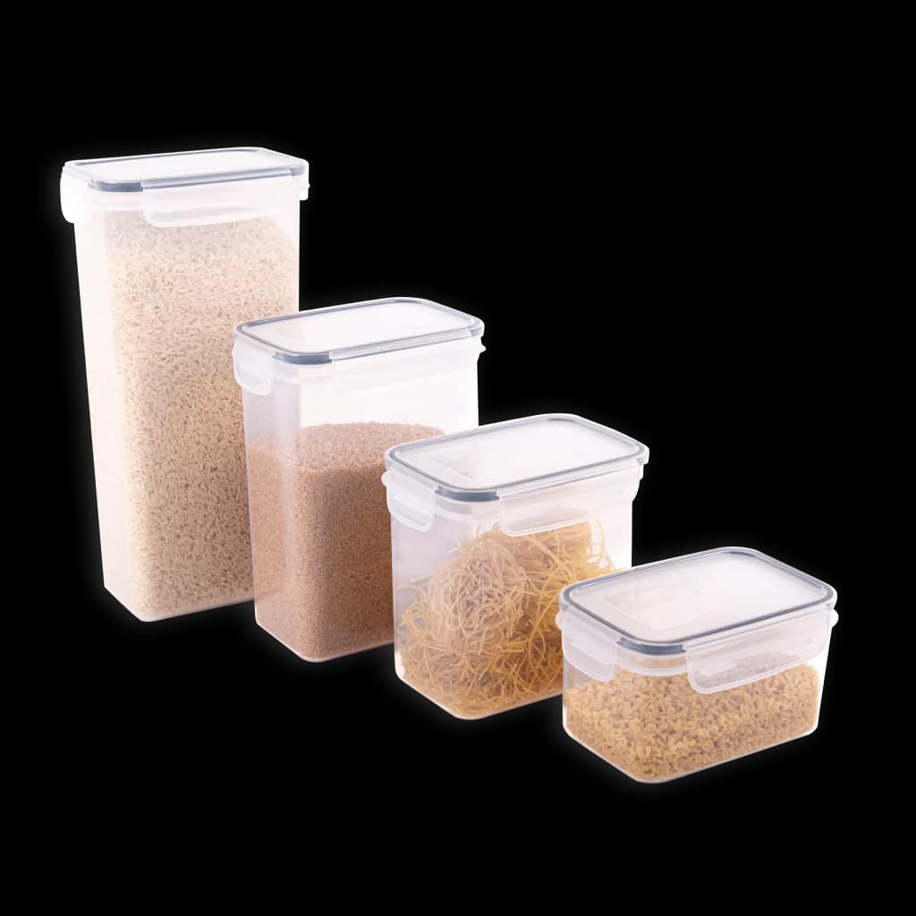 Conjunto de contenedores herméticos para almacenamiento de alimentos 