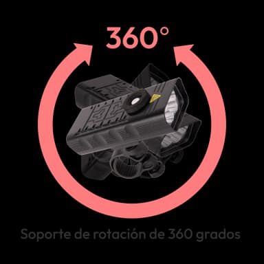 Luz LED para bicicleta recargable vía USB - 10000mah - Rango - 300m