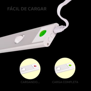 Luz LED con Sensor de movimiento 1600mah-40cm