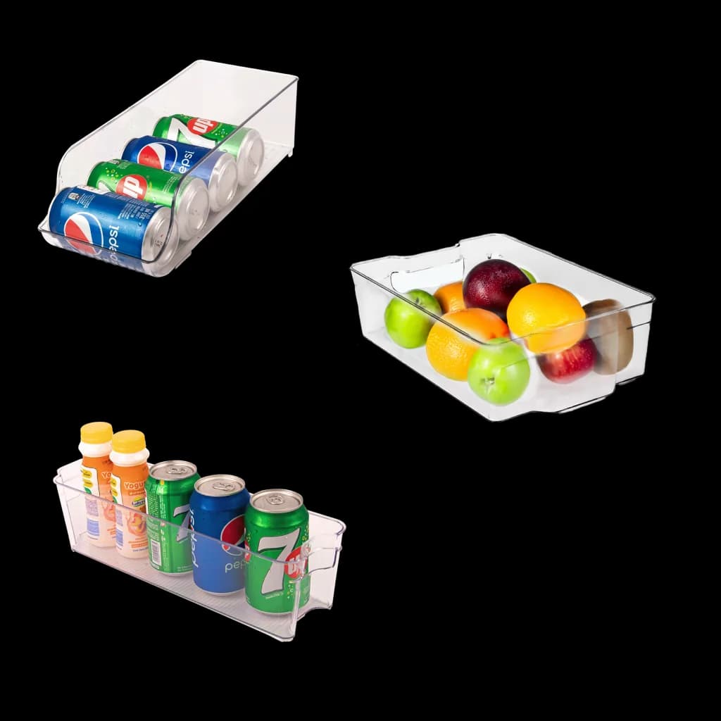 Contenedores de plástico para refrigeradora - 12 unidades