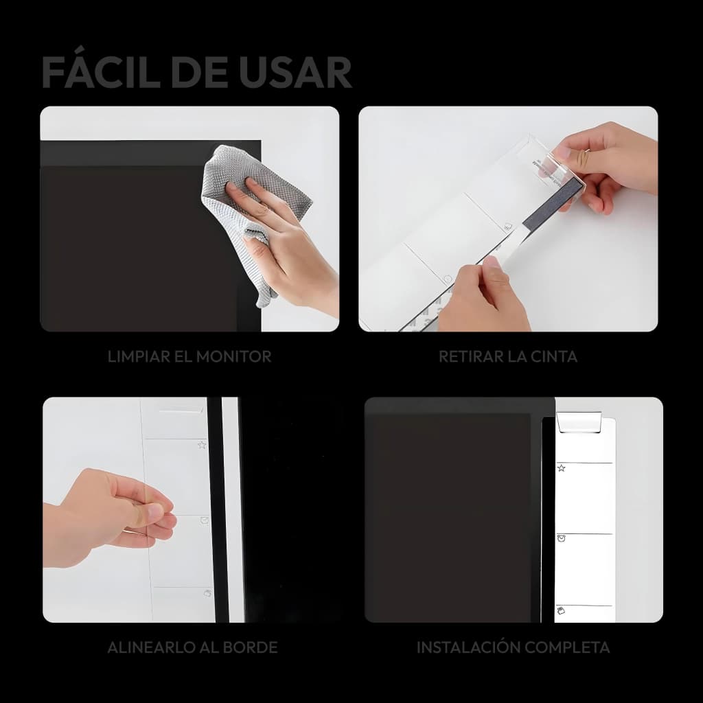 Tablero de notas para monitor de computadora - Plano