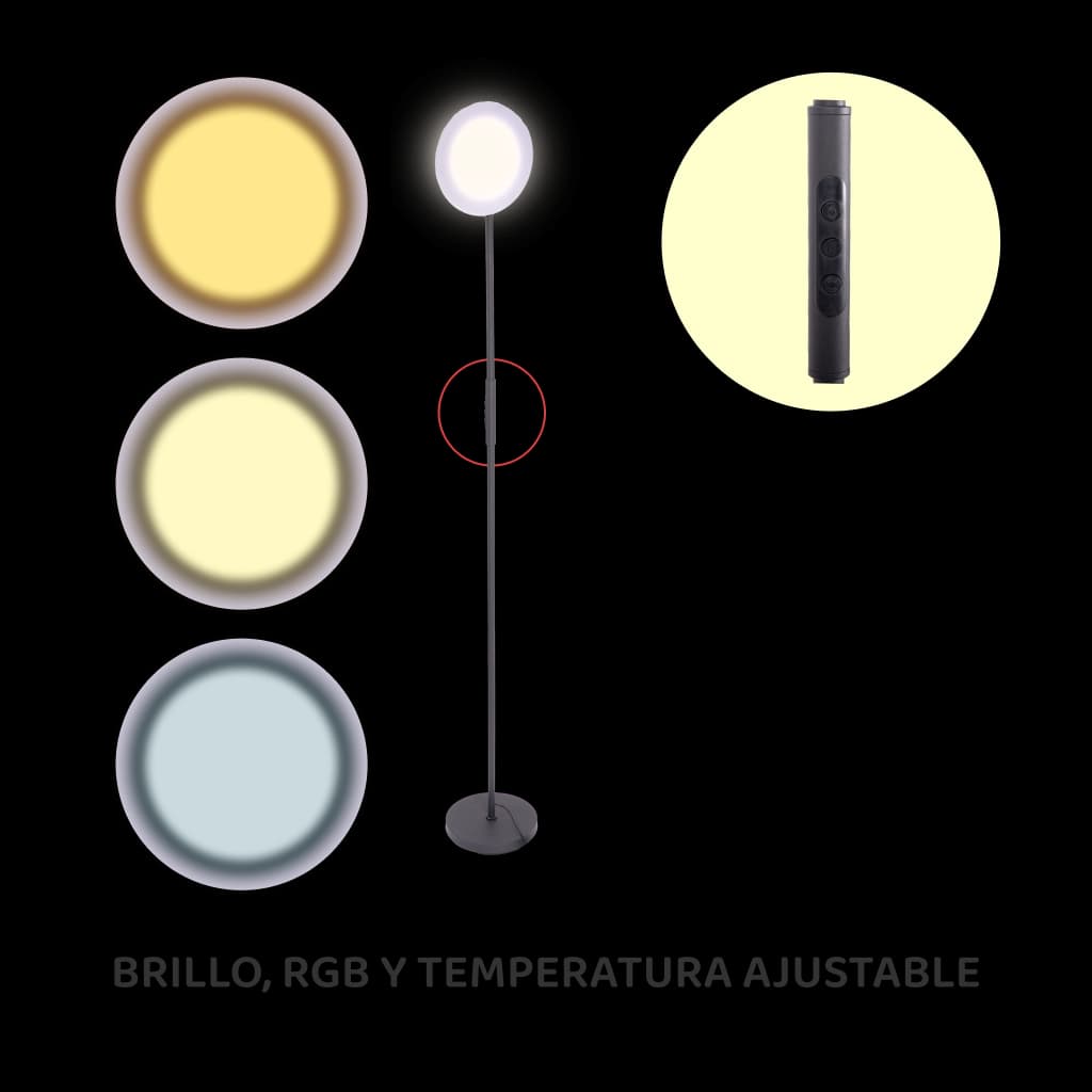 Lámpara inteligente de piso LED colores RGB