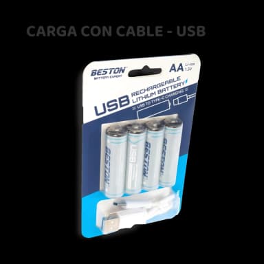 Pilas recargables vía USB