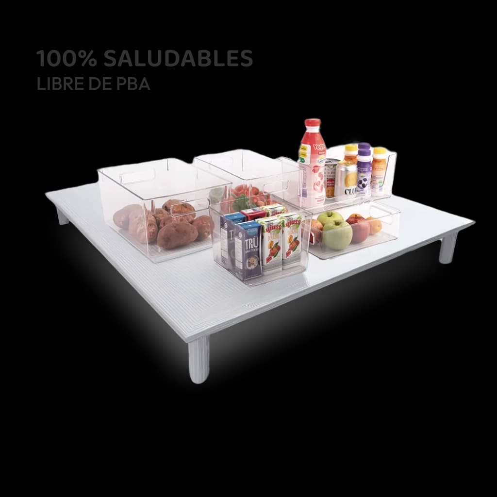 Contenedores de plástico para refrigeradora - 6 unidades