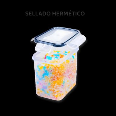 Conjunto de contenedores herméticos para almacenamiento de alimentos 