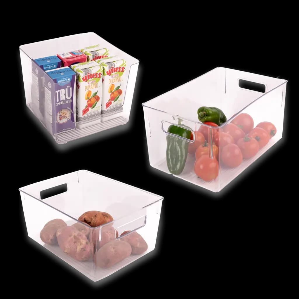 Contenedores de plástico para refrigeradora - 6 unidades