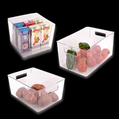 Contenedores de plástico para refrigeradora - 6 unidades