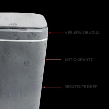 Cubo de basura con sensor inteligente 16L gris - 4 pilas AA"