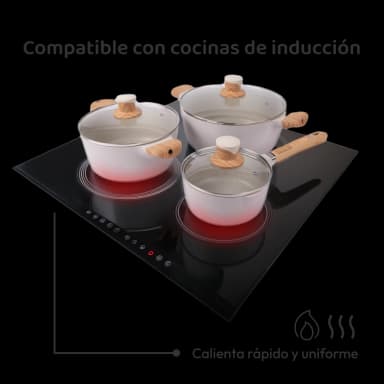 Juego de ollas antiadherentes - 5 piezas