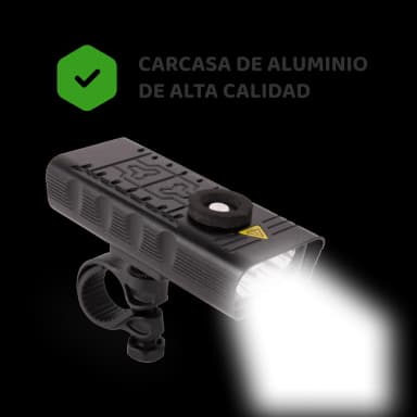 Luz LED para bicicleta recargable vía USB - 10000mah - Rango - 300m