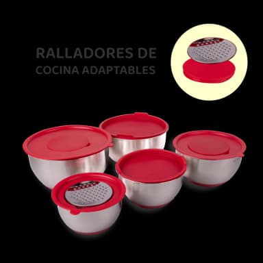 Tazones mezcladores de acero inoxidable