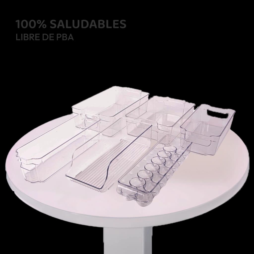 Contenedores de plástico para refrigeradora - 12 unidades