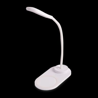 Lámpara Led  de escritorio con cargador inalámbrico - Blanca