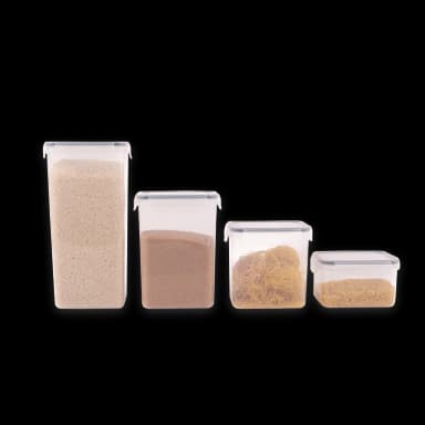 Conjunto de contenedores herméticos para almacenamiento de alimentos 