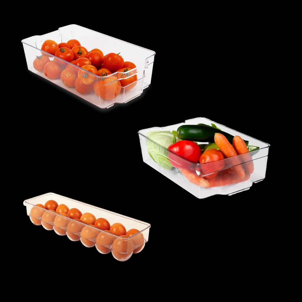 Contenedores de plástico para refrigeradora - 12 unidades